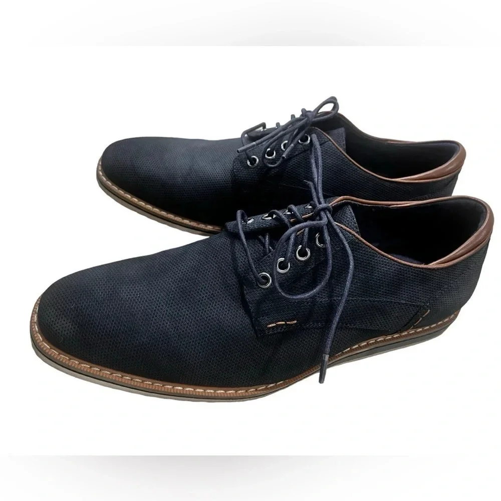 Size 9 w excellent condition freeman oxford blue shoes​ - Picture 3 of 5
